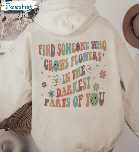 "Every Thing Will Be Okay" Kreativ Bogstavshættetrøje Dame Afslappet Lommehættetrøje Mode Løst Tøj Varm Behagelig Pullover