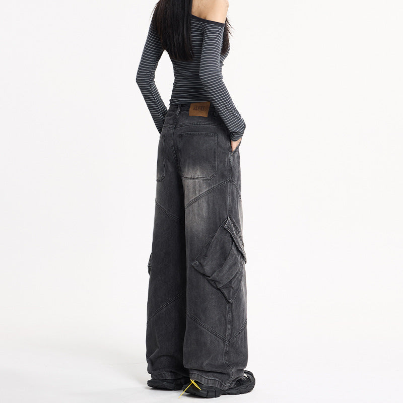 Women's American-style High-street Workwear Denim Jeans