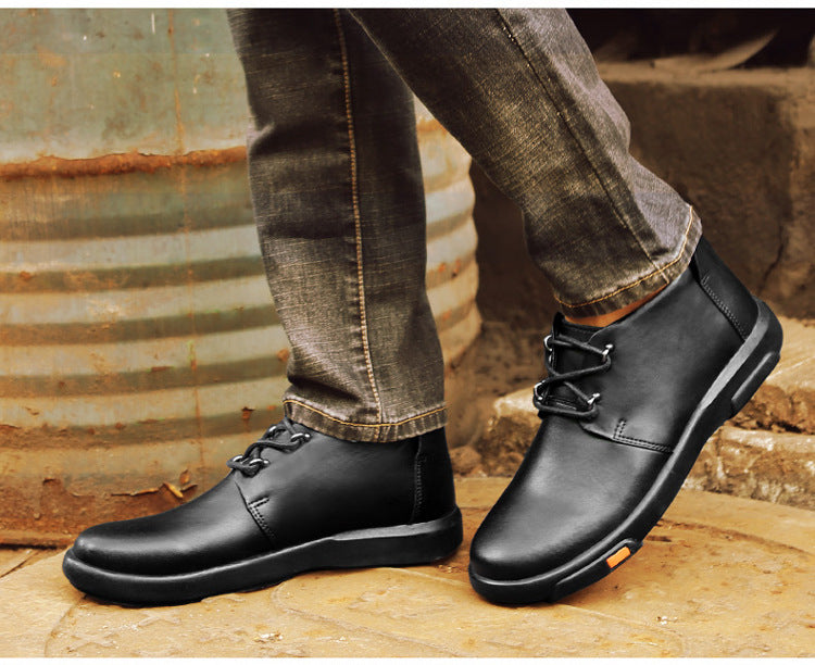 Cowhide Soft Sole Top Layer Cowhide Casual Leather Shoes Men