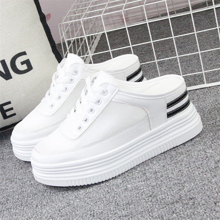 Hollow Breathable Net Shoes Women's White Shoes