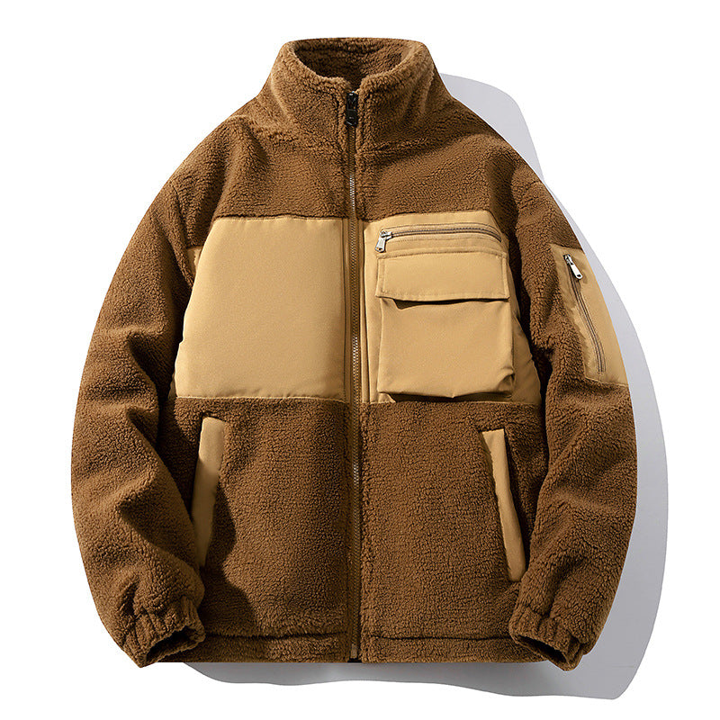 Thick Warm Stand Collar Workwear Cotton-padded Coat
