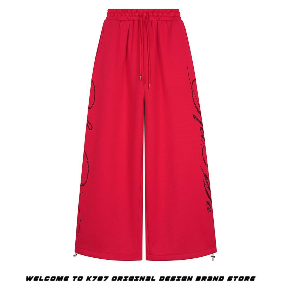Womens Casual Street-Style Letter Sweatpants In American Style