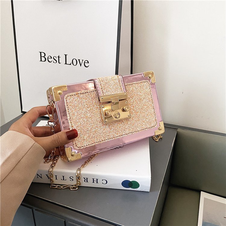 Personalized Gradient Color Sequins Ladies Chain Pouch