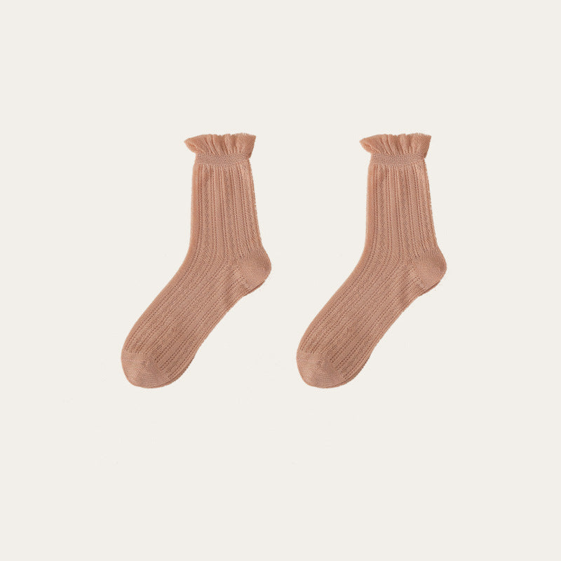 Women's Fashion Cotton Lace Socks