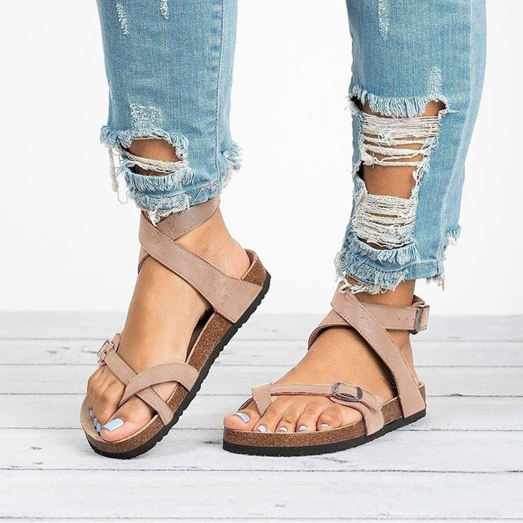Women's Flat Lightweight Outer Cork Slippers