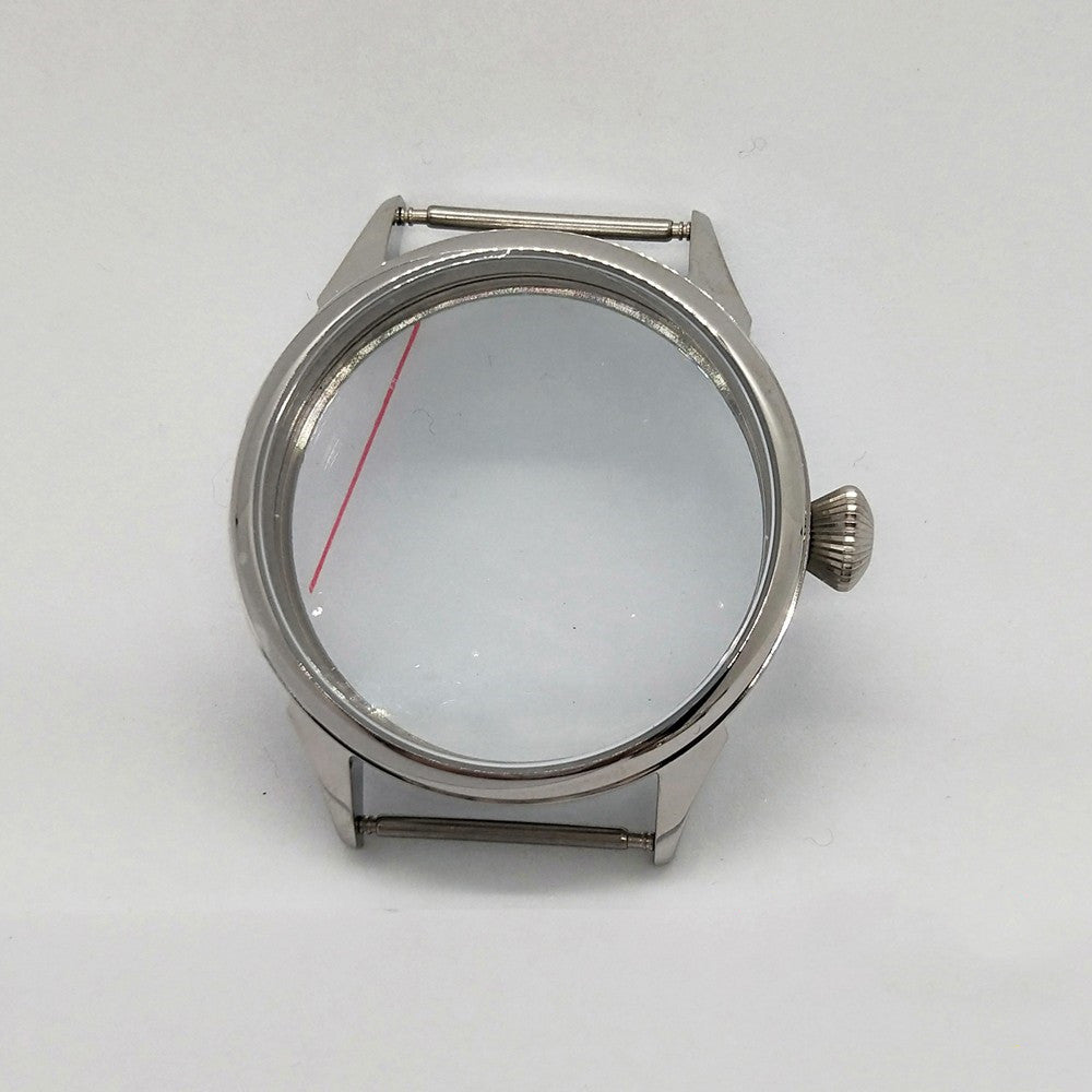 Silver Stainless Steel Shell Is Suitable For Eta6497 6498 Movement Sand Shell Light Shell