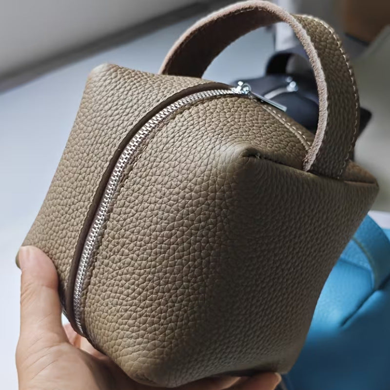 Womens Square Bread-Shaped Cosmetic Skincare Organizer Waterproof Toiletry Bag