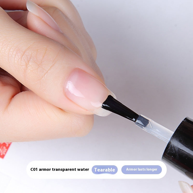 Transparent Waterproof Nail Polish Female Armor Nourishment-oil