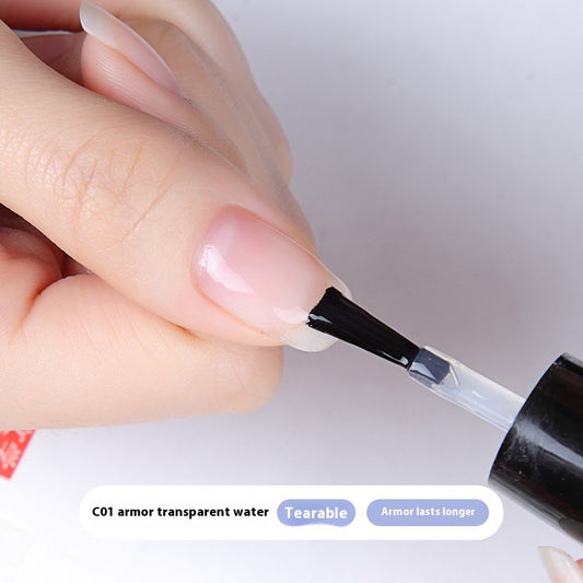 Transparent Waterproof Nail Polish Female Armor Nourishment-oil