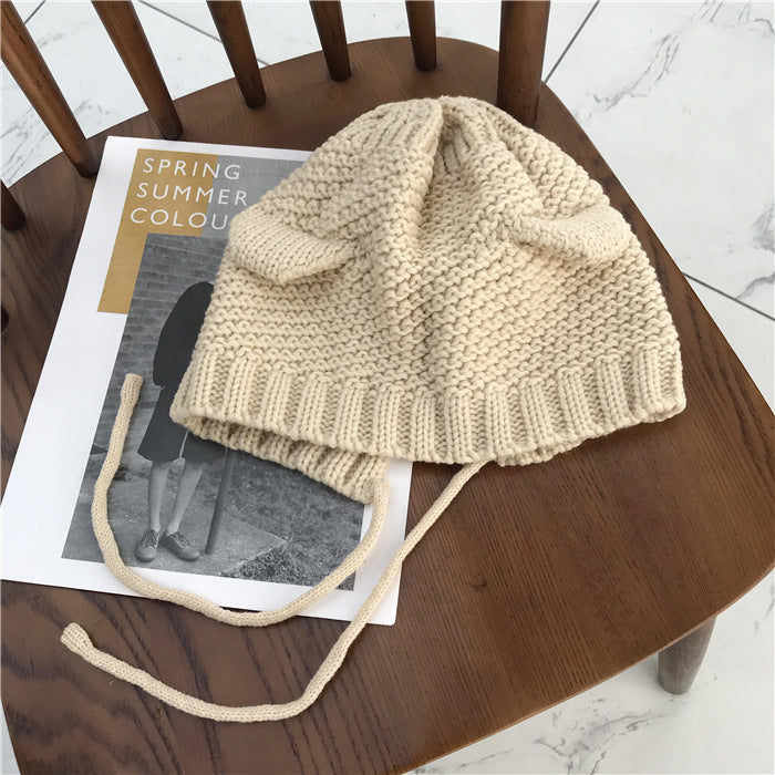 Hat Women's Sweet And Cute Cat Ears Woolen Yarn