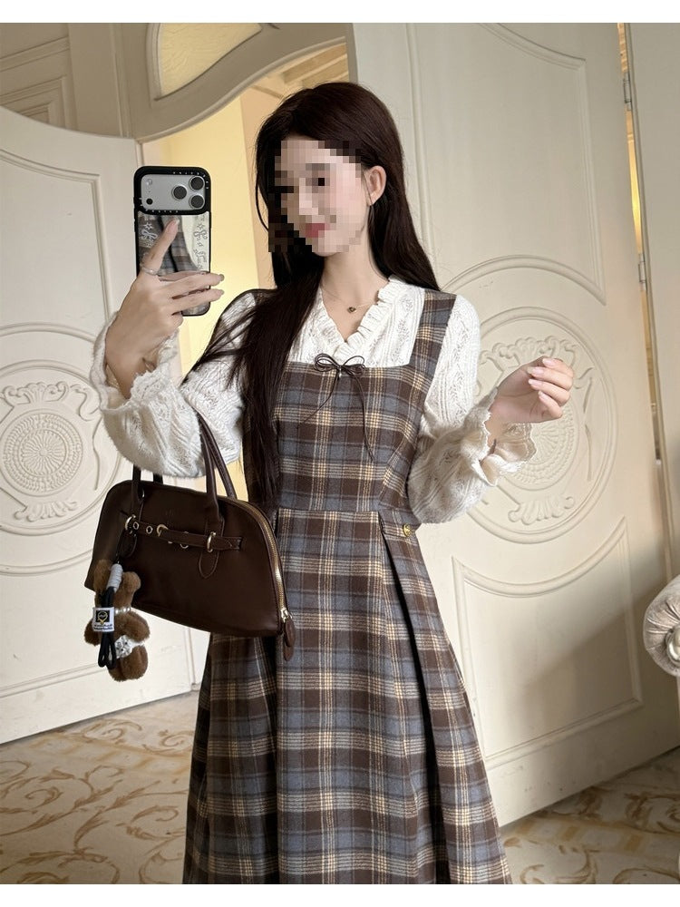 Women's Fitted Slimming Faux Two-piece Knit Set