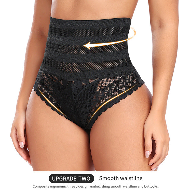 Mid-High Waist Lace Belly Contracting Hip-shaping Women's Postpartum Breathable Waist