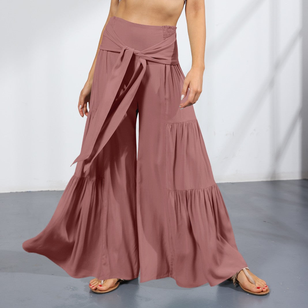 Hair Europe And The United States New Women's Pleated Loose Wide Leg Pants