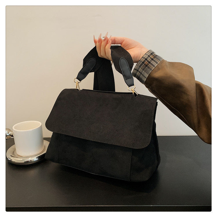 Fabric Women's Bag Stylish And Simple New Retro Solid Color