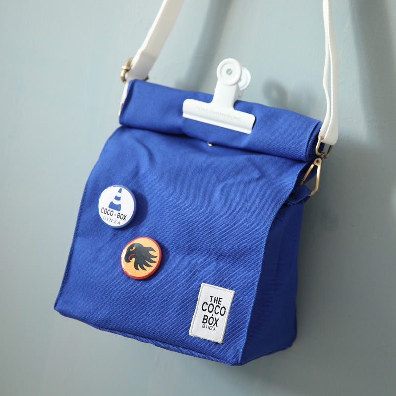 Japanese Vintage Klein Blue Clip Handheld Casual Canvas Bag