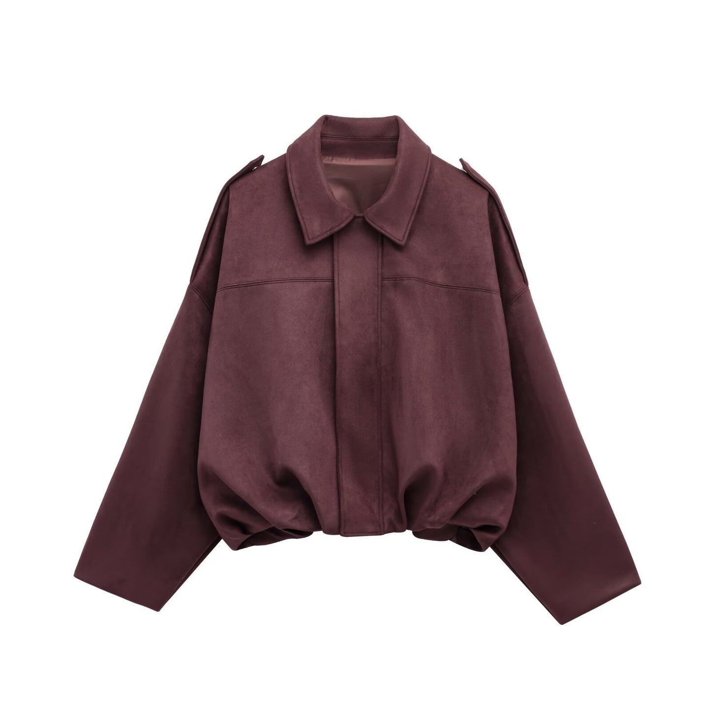 Green Suede Bomber Jacket Coat