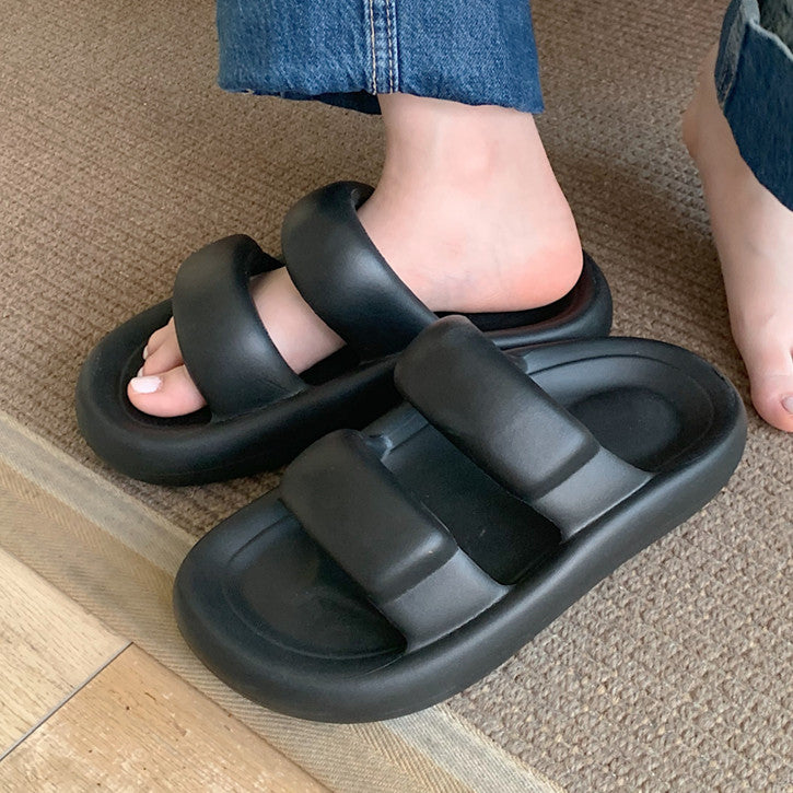Women's Fashion Simple Double Strap Slippers