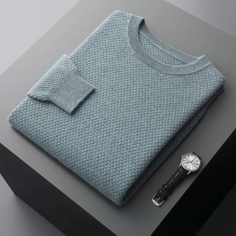 Herre EfterårVinter Business Casual Rundhalset Kashmir Sweater
