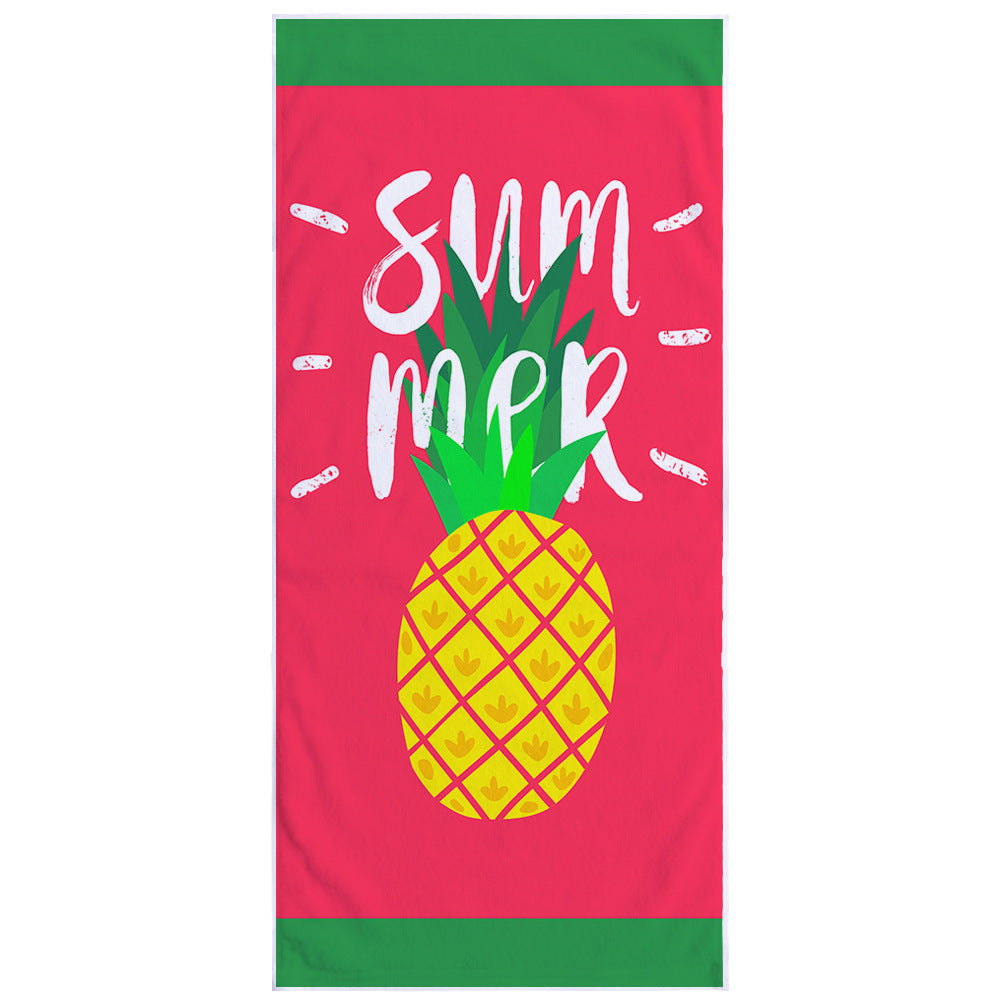 Rectangular Digital Printing Fruit Pattern Beach Towel