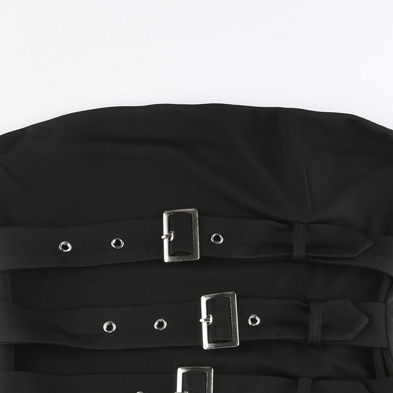 Strap Metal Adjustable Buckle Bra Vest