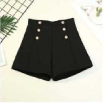 High Waist Double Breasted Design Suit Shorts