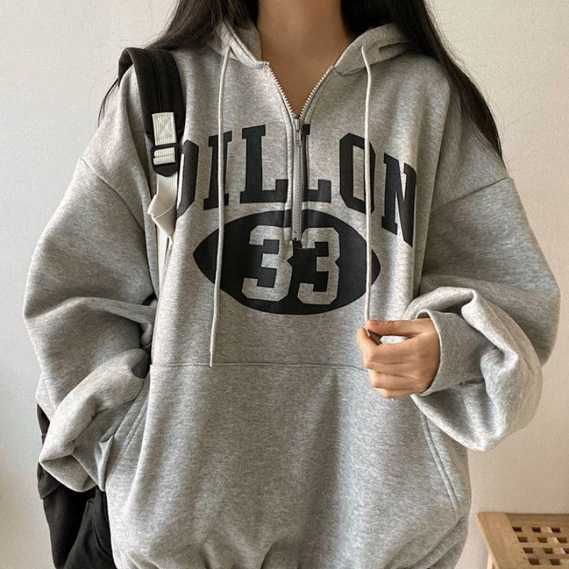 Fleece-lined Thickened Hooded Sweatshirt Women's Design Sense