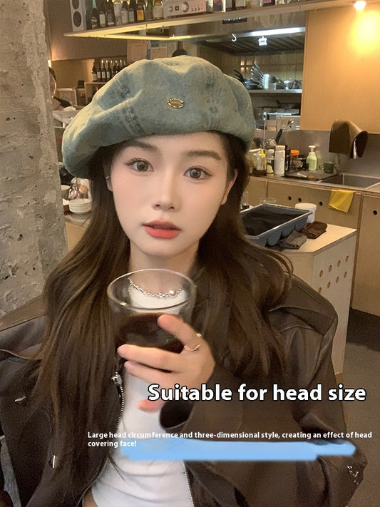 Do The Old Cowboy Beret Women's Autumn And Winter Big Head Circumference
