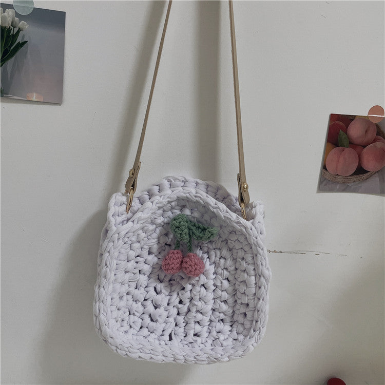 Material Self-made Cloth Line One-shoulder Messenger Bag