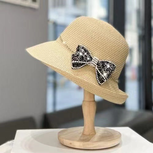 Diamond Bow Literary Elegance Sun Protection Cold Water Jug Cap