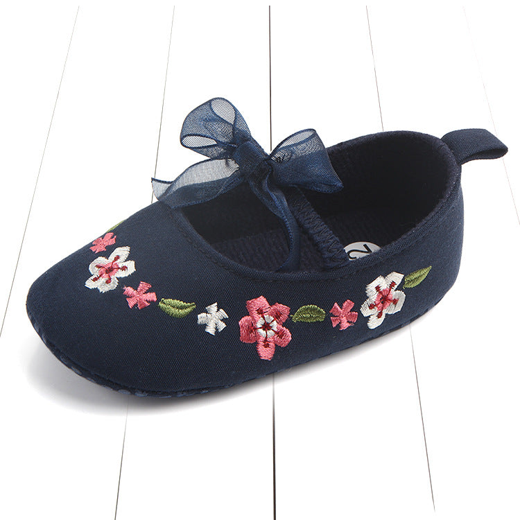 Embroidered Baby's Shoes Elastic Band Toddler Shoes