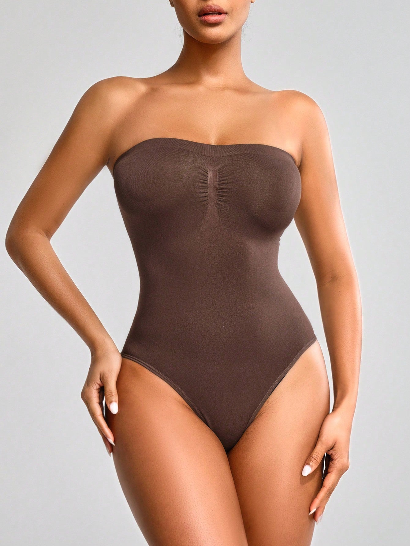 A Fashionable Strapless Dress Jumpsuit For Women