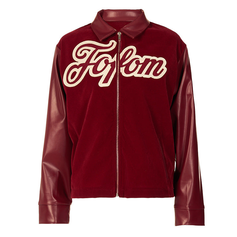 Street Hipster Zipper European And American Stand Up Collar Jacket