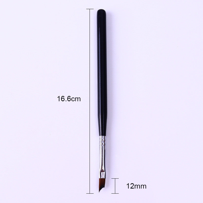 Nail Pen Pen Black Bar Oblique French Crescent Pen French Nail Painted Petal Pen