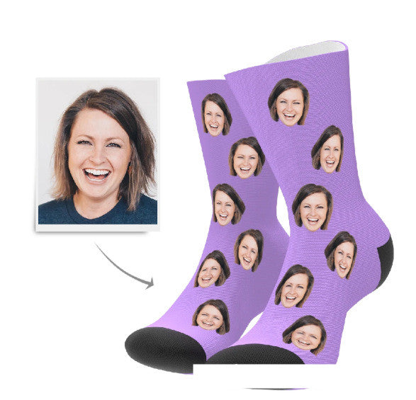 Personalized Photo  Socks To Map To Make Tube