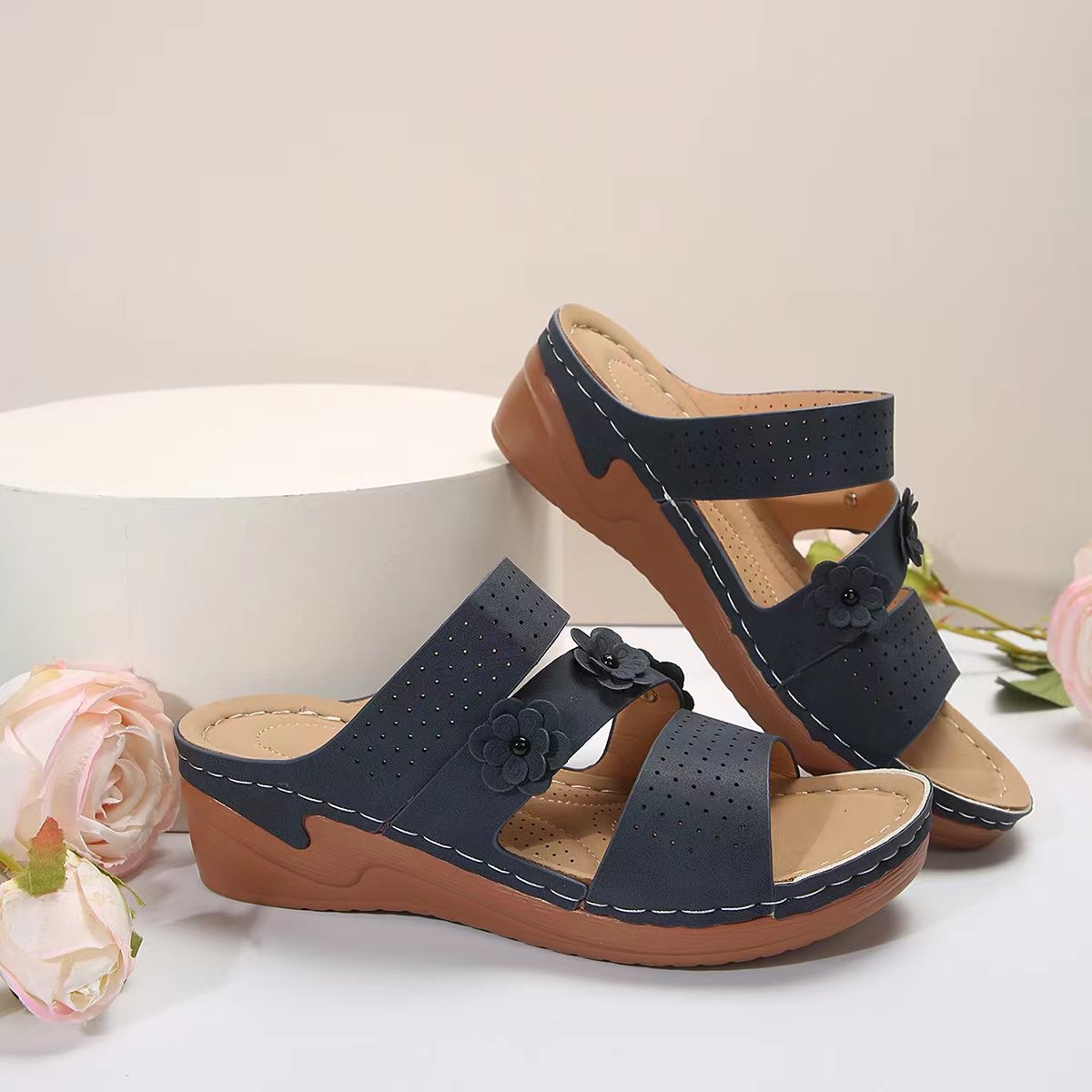 Wedge Platform Sandals With Plus Size Beach