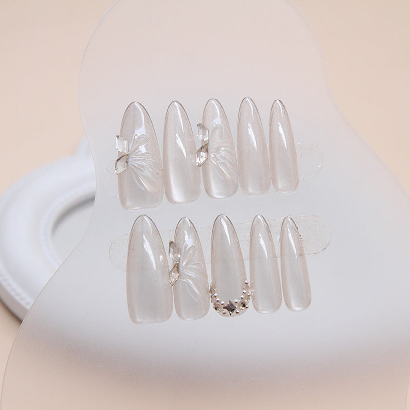 Cold Cat's Eye Butterfly Manicure High-grade Wedding Internet Celebrity Wear Nail Tip