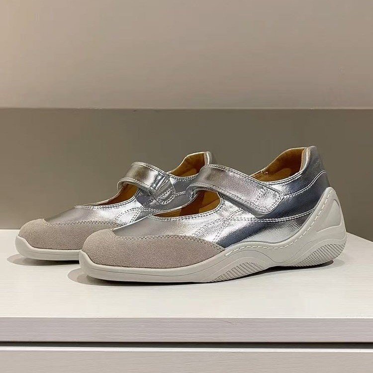 Fashion Sports Ballet Girl Thick Bottom Velcro Mary Jane Niche Leisure Pumps