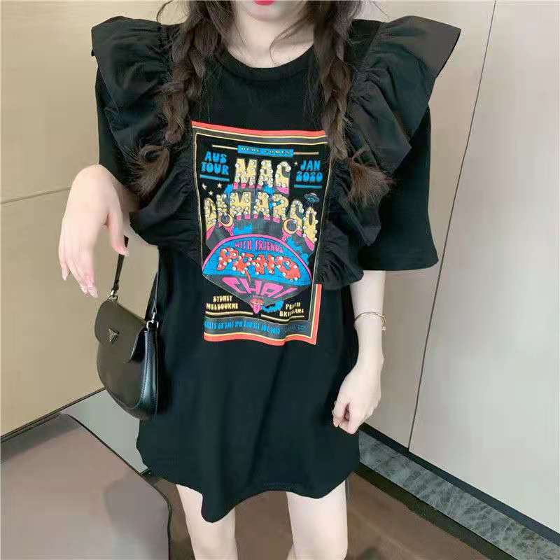 Heavy Industry Trend T-shirt Women's New Summer Thin Casual Short Sleeves