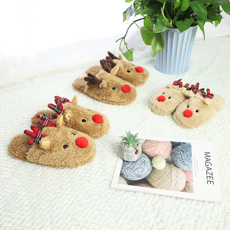Home Floor Anti-slip Cartoon Lamb Wool Slippers