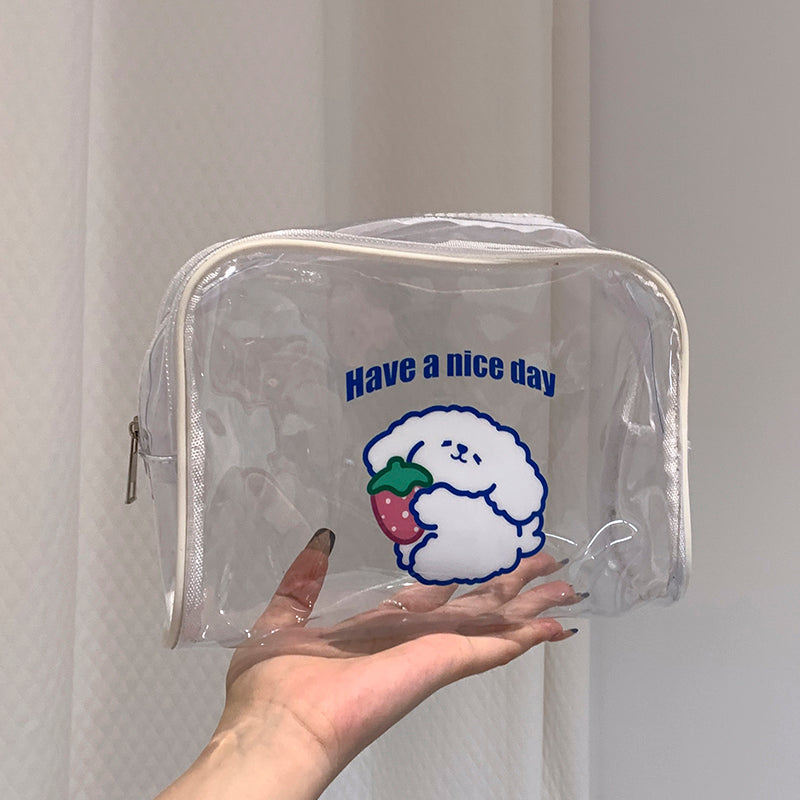 Women's Portable Pvc Simple Large-capacity Travel Wash Storage Bag