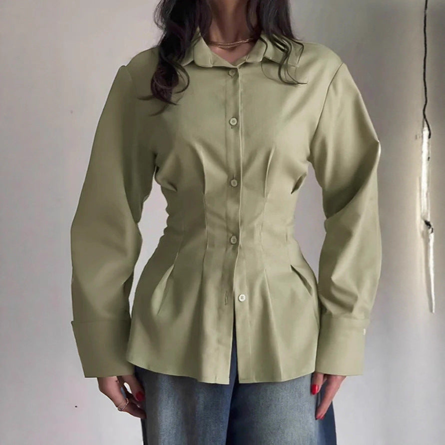 Womens Stylish Slightly Mature Long-Sleeve Top