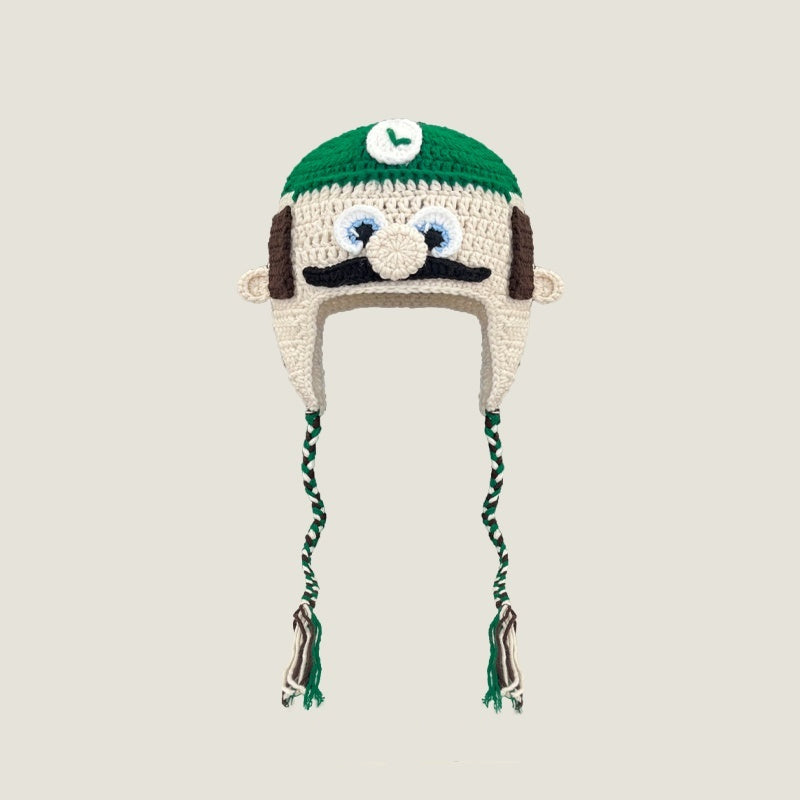 Shrek Monster Knitted Beanie For Women Cartoon Wool Hat