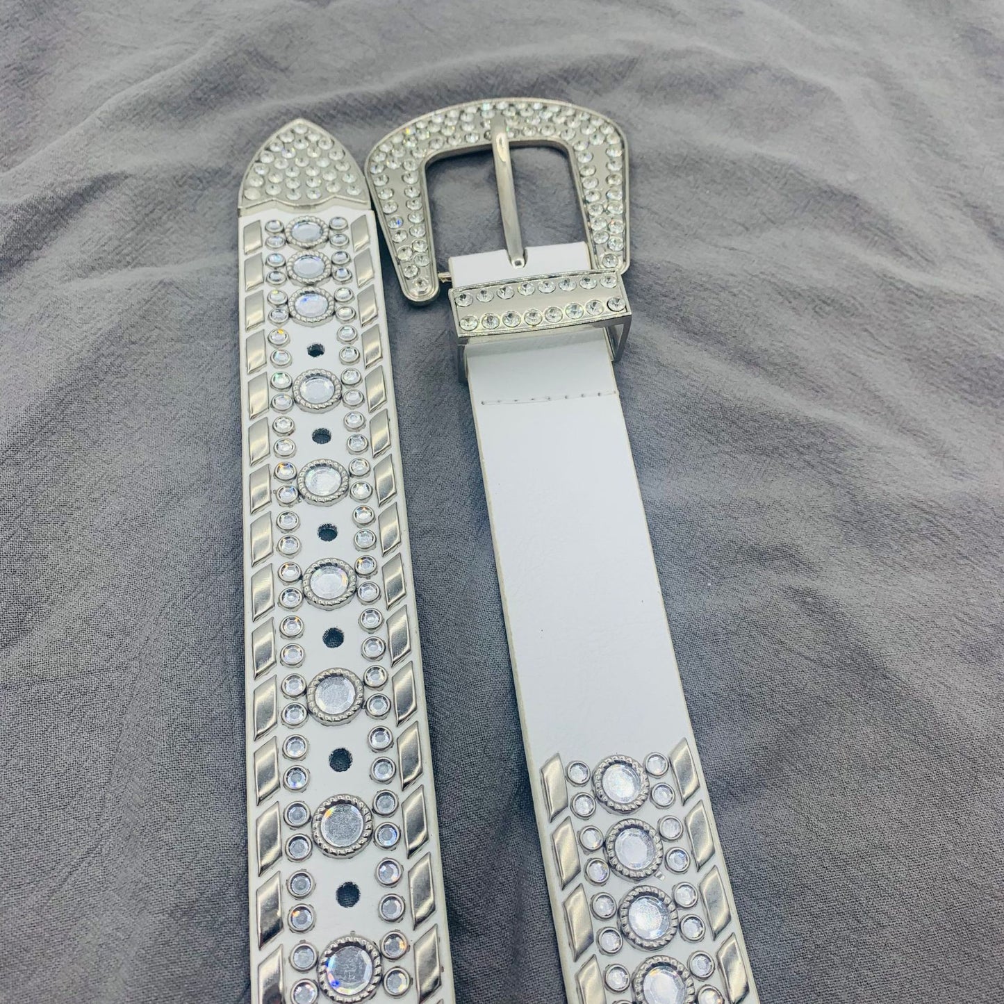 Women's Fashion Punk Rivet Rhinestone Belt