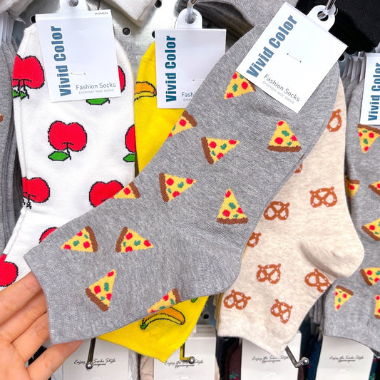 Ladies' New Vivid Color Japanese Snack Fruit Print Stockings