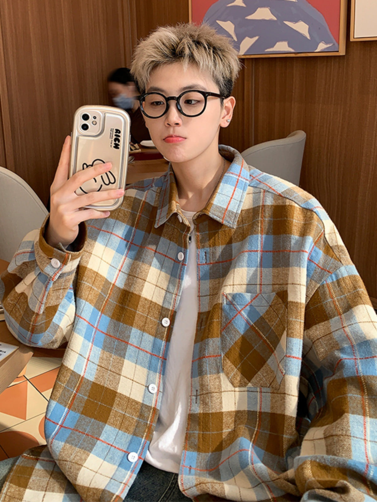 Plaid Shirt Men's Long Sleeve Spring And Autumn