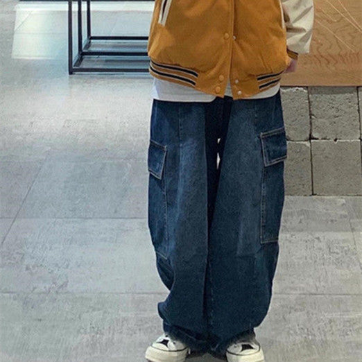 Mørkeblå Jeans til Kvinder i Amerikansk Retrostil
