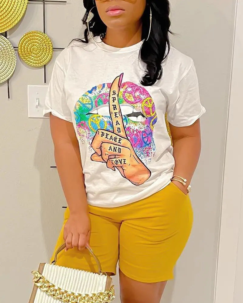 New Fashion Casual Trendy Printing Suit Women