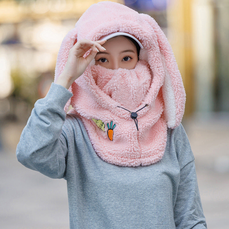 Korean Style Mask Hat Scarf Integrated