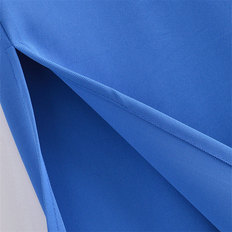 Split Klein Blue Street Wide Leg Pants