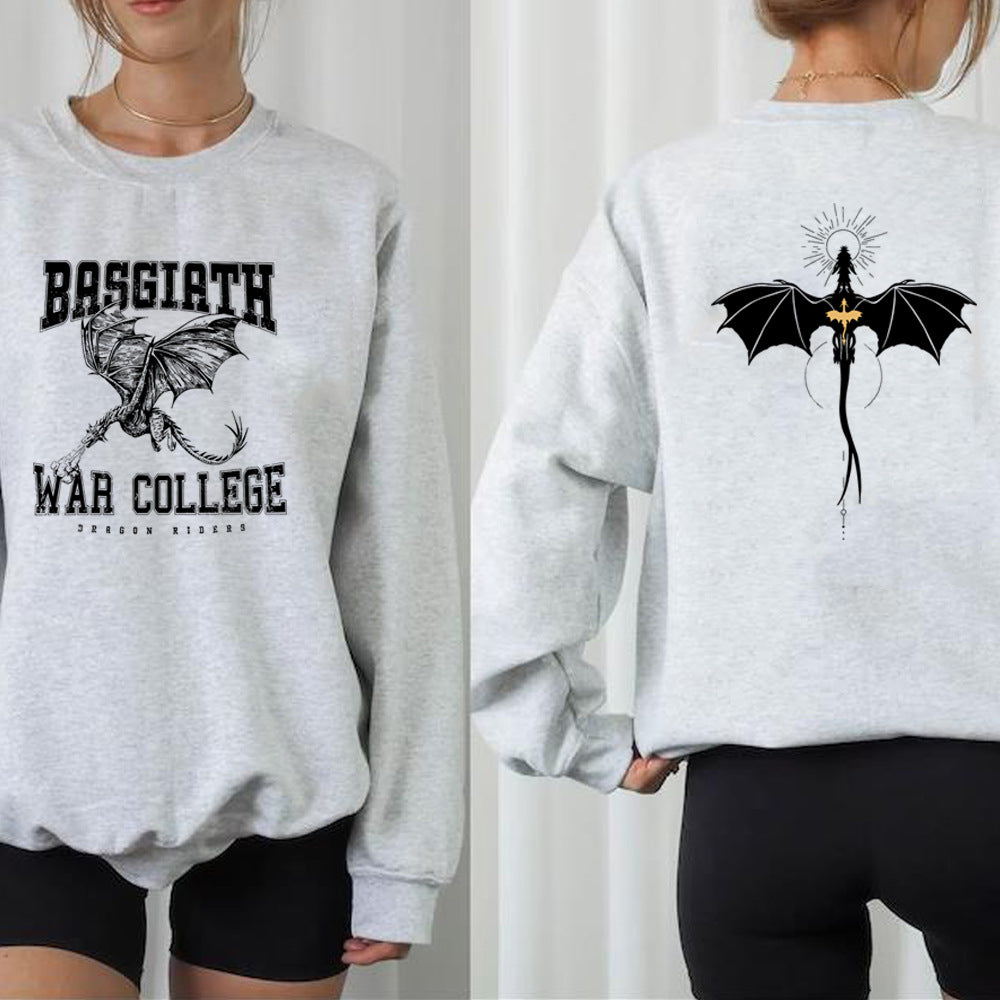 Vintage Fourth Wing Sweatshirt Dragon Rider 2 Side Print Bas